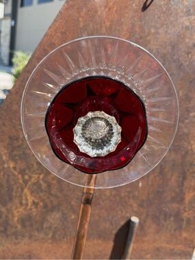 Garden Flower Glass Art - Upcycled, Handmade